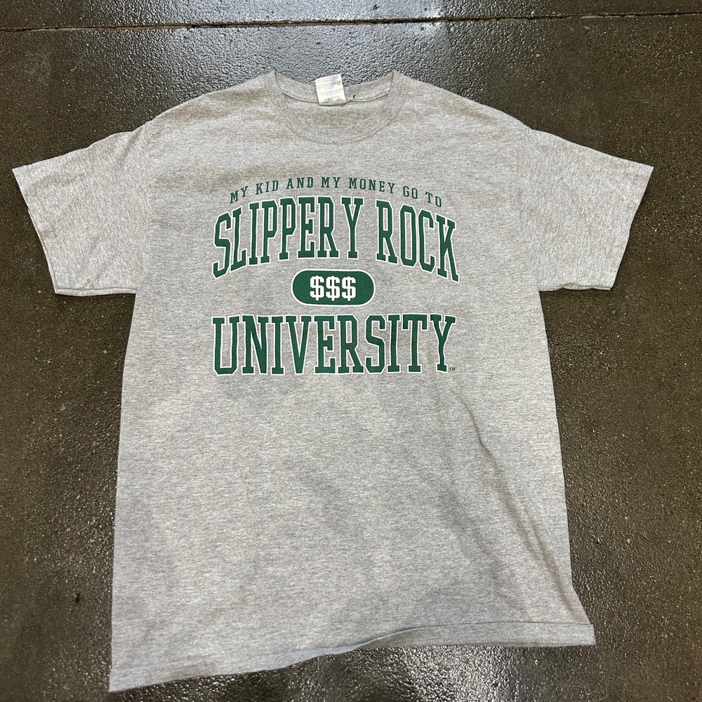 Slippery Rock University Shirt Mens Medium Gray My Kid Money Graphic College‎